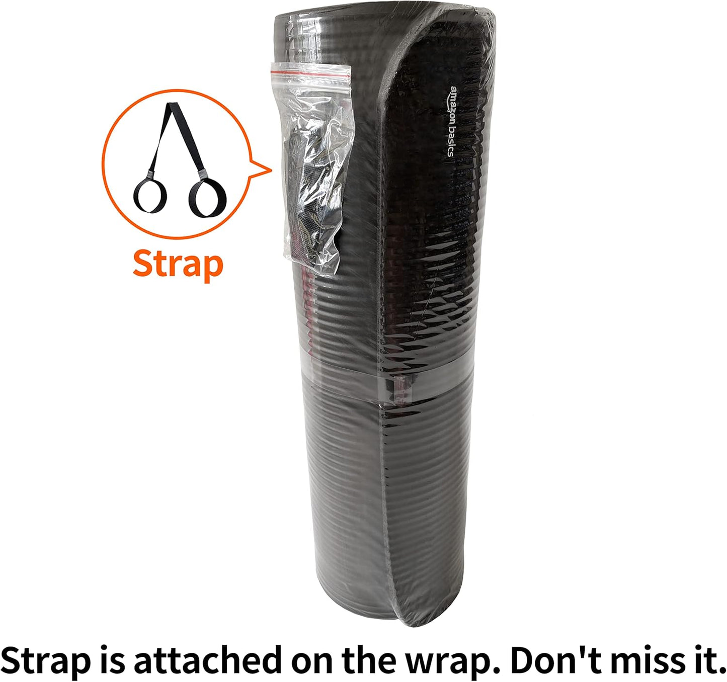 Amazon Basics Extra Thick Exercise Yoga Gym Floor Mat with Carrying Strap