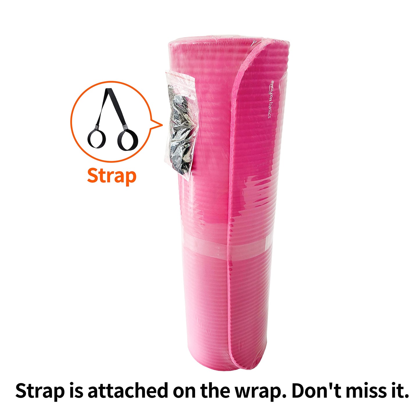 Amazon Basics Extra Thick Exercise Yoga Gym Floor Mat with Carrying Strap