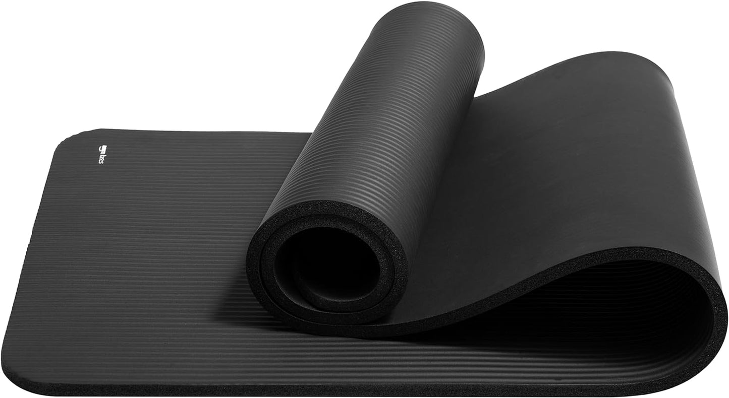 Amazon Basics Extra Thick Exercise Yoga Gym Floor Mat with Carrying Strap