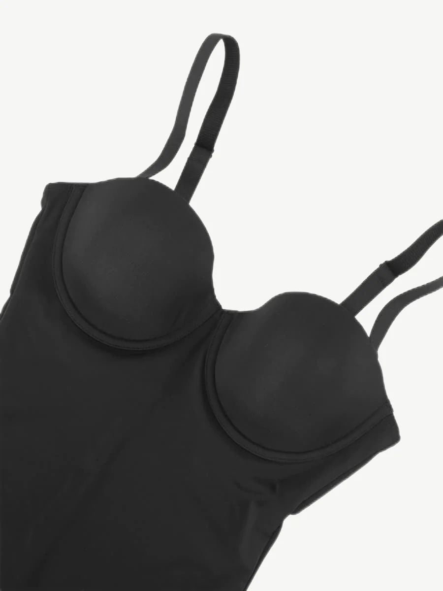 G- 3 hook Fancy Cupped Mid-Thigh Tummy Control Shapewear